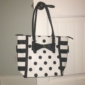 Apt. 9 Black and White Polka Dot Purse